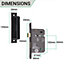 EAI - Mortice Bathroom Lock - 64mm Case Size - 44mm Backset - Square Black
