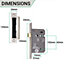 EAI - Mortice Bathroom Lock - 74mm Case Size - 57mm Backset - Satin Nickel