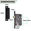 EAI - Mortice Bathroom Lock - 74mm Case Size - 57mm Backset - Square Black