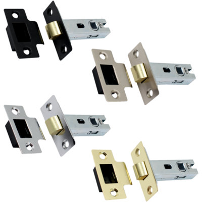 EAI - Mortice Tubular Door Latch Quality Bolt Through Type With Smart Strike Keep - 2.5" - Polished Chrome - Pack of 1 Latch
