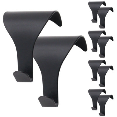 EAI Moulding Dado Rail Picture Hook 48x32mm - Matt Black - Pack of 10 - Picture Rail Hook to Hang Picture Frames & Protect Walls