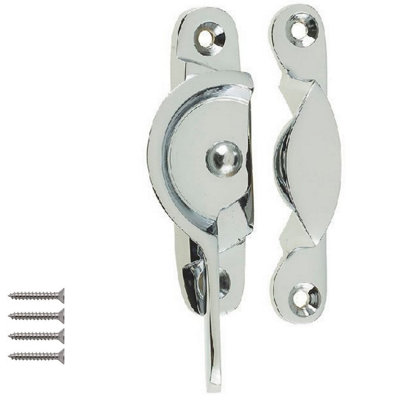 EAI Narrow Fitch Pattern Sash Window Fastener - 63mm - Polished Chrome