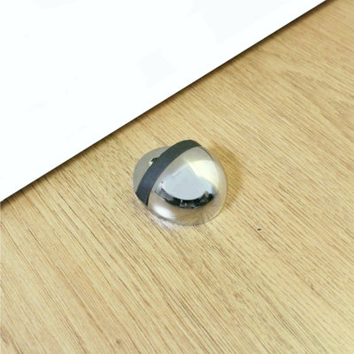 EAI - Oval Floor Mounted Door Stop - Screw Fixing - Polished Chrome - Pack Of 1