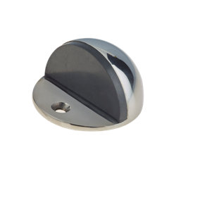 EAI - Oval Floor Mounted Stainless Door Stop - 47mm - Polished Stainless