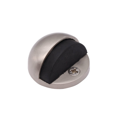 EAI - Oval Floor Mounted Stainless Door Stop - 47mm - Satin Stainless