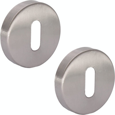 EAI - Pair Sassari Keyhole Escutcheon - Satin Nickel