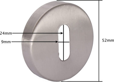 EAI - Pair Sassari Keyhole Escutcheon - Satin Nickel