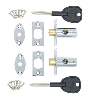 EAI - Rack Bolt - 37mm / 14mm Backset - Pack 2 Bolts + 2 Keys