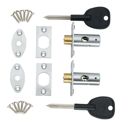 EAI - Rack Bolt - 37mm / 14mm Backset - Satin Chrome Plated - Pack of 2 Bolts 2 Key Price Comparisons | Compare The Build