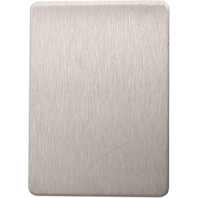 EAI - Repair Escutcheon - Blank - 65x47x1.2mm - Satin Stainless