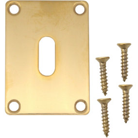 EAI - Repair Escutcheon - Keyhole - 65x47x1.2mm - PVD Brass