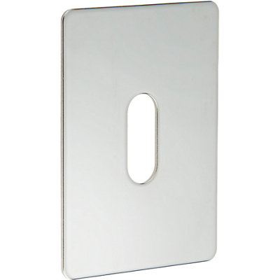 EAI - Repair Escutcheon Keyhole Large Self Adhesive - SUS304 - Euro - 65x47x1.2mm - White