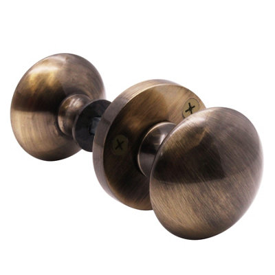 EAI - Rim Knob Set Victorian - Antique Brass