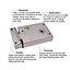 EAI Rim Latch Snib Lock Polished Chrome Surface Mounted Lock for Bathrooms - 105 x 82mm