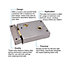 EAI Rim Latch Snib Lock Satin Chrome Surface Mounted Lock for Bathrooms 105 x 82mm