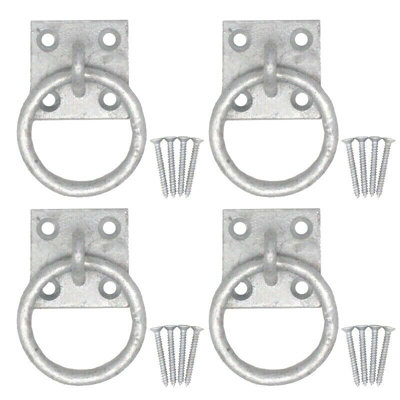EAI - Ring On Plate - 2 inch - Galvanised - Pack of 4