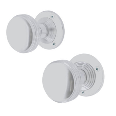 EAI - Ringed Mortice Turned Lined Door Knob Set Polished Chrome Price Comparisons | Compare The Build