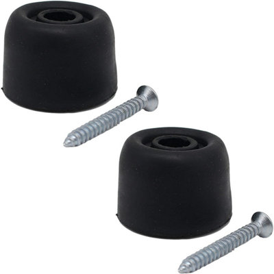 Buy EAI - Rubber Door Stop Black Pack Of 2 | DIY At B&Q