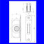EAI Sash Pulley 40mm Roller Radius Faceplate - 118x26mm - Satin Chrome