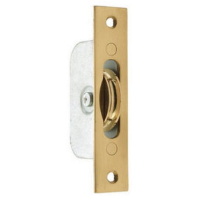 EAI Sash Pulley Brass 40mm Roller - 118x26mm - Polished Brass