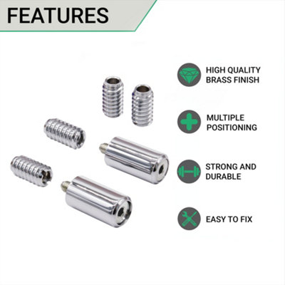 EAI Sash Window Stop Set with Ventilation Restrictor Feature With Keys  - Polished Chrome