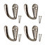 EAI - Single Robe Hook - Satin Nickel - 37mm Projection - Pack of 4
