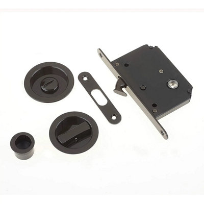 EAI Sliding Door Bathroom Mortice Lock Dark Bronze DIY at B&Q