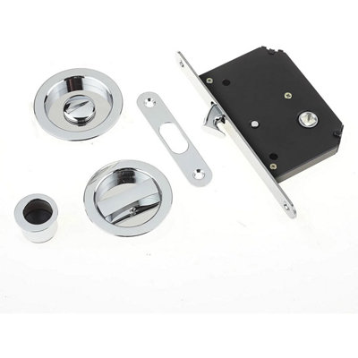 EAI Sliding Door Bathroom Mortice Lock Polished Chrome DIY at B&Q