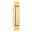 EAI Sliding Pocket Door Edge Pull - 90mm x 18mm x 14mm Deep - Satin Brass
