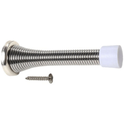 EAI - Spring Door Stop - 75mm - Nickel Plated - Pack of 1