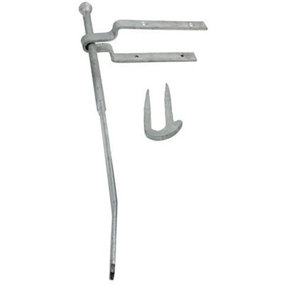 EAI Spring Gate Fastener Set With Staple Catch - 600mm / 24 inch - Hot Dipped Galvanised