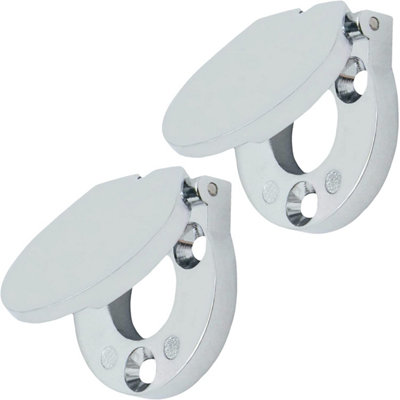 EAI - Sprung Budget Lock Keyhole Escutcheon - Polished Chrome Plated