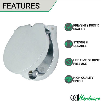 EAI - Sprung Budget Lock Keyhole Escutcheon - Polished Chrome Plated
