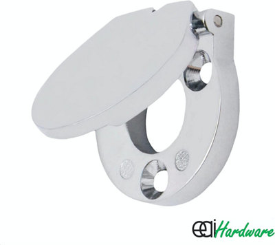 EAI - Sprung Budget Lock Keyhole Escutcheon - Polished Chrome Plated