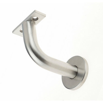 EAI  Stainless Handrail Brackets Heavy Duty Banister Brackets Including Fixings Satin Stainless Steel