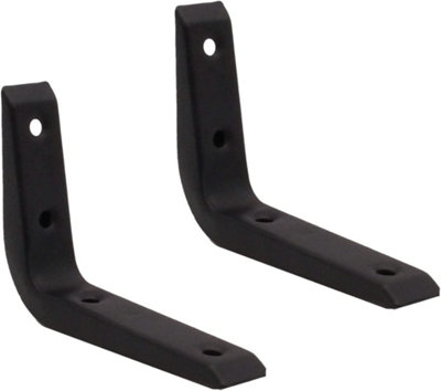 EAI - Strong Shelf Bracket - 100 x 75mm - Black - Pack of 2