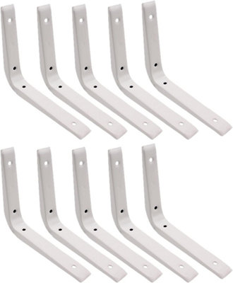 EAI - Strong Shelf Bracket - 150 x 125mm - White - 5 pair - 10 Brackets ...