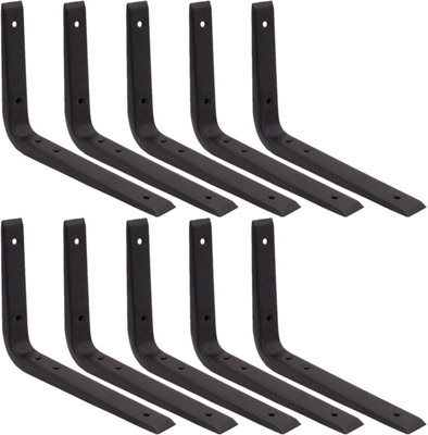 EAI Strong Shelf Bracket 200 x 150mm Black Pack of 10 DIY at B&Q