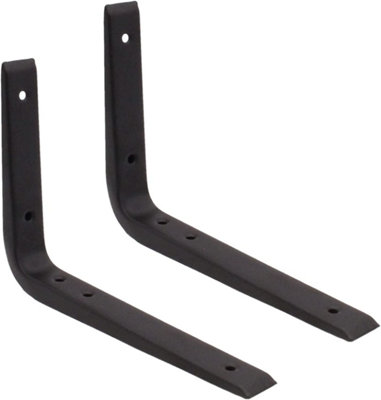 EAI - Strong Shelf Bracket - 200 x 150mm - Black - Pack of 2 | DIY at B&Q