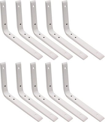 EAI Strong Shelf Bracket 200 x 150mm White 5 Pair 10 Brackets