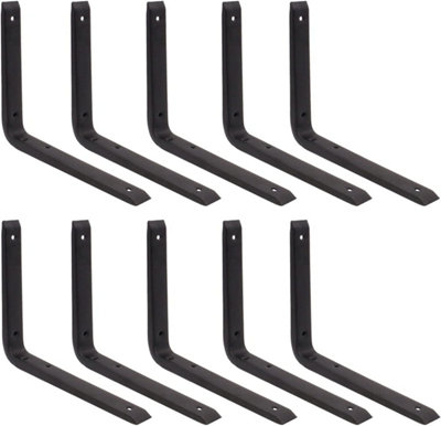 EAI - Strong Shelf Bracket - 250 x 200mm - Black - Pack of 10 | DIY at B&Q