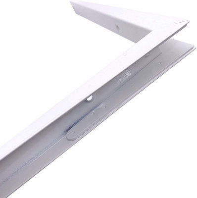 EAI Strong Shelf Bracket Mitre Reinforced Hi-Load Pattern - 200 x 200mm - White - Pack of 2