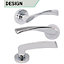 EAI - Swept Lever on Rose Latch Kit / Pack - 66mm Latch - 76mm Hinges - Polished Chrome