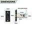 EAI Tubular Bathroom Deadbolt - 101mm Case - 82mm Backset - Matt Black