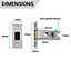 EAI Tubular Bathroom Deadbolt - 101mm Case - 82mm Backset - Polished Chrome