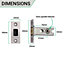 EAI Tubular Bathroom Deadbolt - 76mm Case - 57mm Backset - Satin Chrome