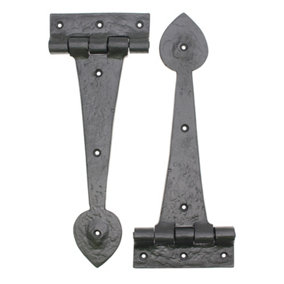EAI - Tudor Plain Cast Iron Hinge - 260mm / 10 Inch - Black