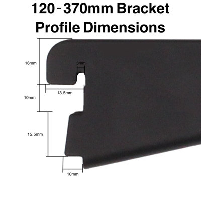 EAI Twin Slot Brackets 120mm Black Pack of 2