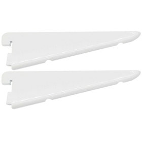 EAI Twin Slot Brackets 270mm White Pack of 2 - Genuine 32mm Twin Slot Ajustable Wall Shelving