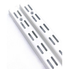EAI Twin Slot Uprights 1000mm White Pack of 2